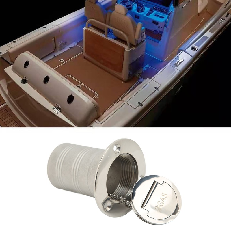 Boat Filler Right Angle Clamshell 316 Stainless Steel Hardware for