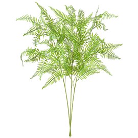 OJRTHDE 3 PCS Artificial Long Greenery Stems 35.8" Faux Persian Grass for Tall Vase Plastic Ferns Plants Fake Leaves Branches for Indoor Home Table Fireplace Garden Shop Hotel Office Festive Décor