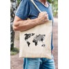 Autiga® Jute Bag World Map Watercolour World Map Cotton Bag