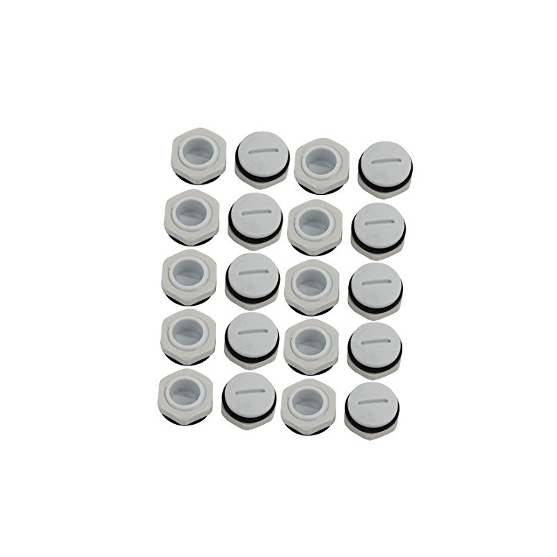 sourcing map GLW-PG11 Nylon Connector Thread Cable Gland End Cap