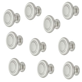 Gedotec Hellas Furniture Handle Stainless Steel Matt Metal Furniture Knob Vintage Cabinet Knob Kitchen for Drawers and Cupboard Doors Round Knob Diameter 34 mm Pack of 10 Design Furniture Knob Round