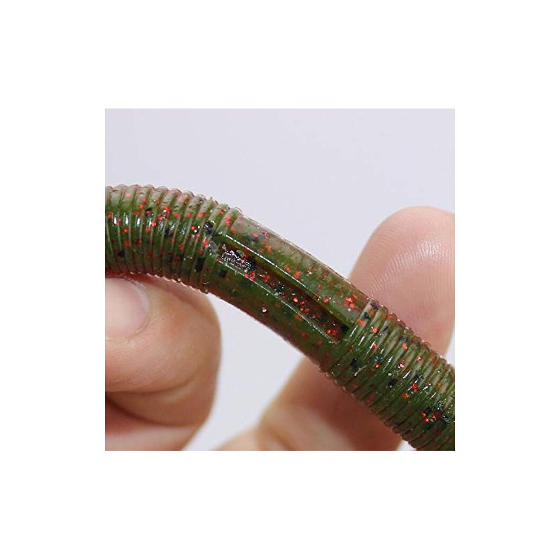 VOANZO 15Pcs Soft Plastic Fishing Lures Grub Baits Hook Tackle