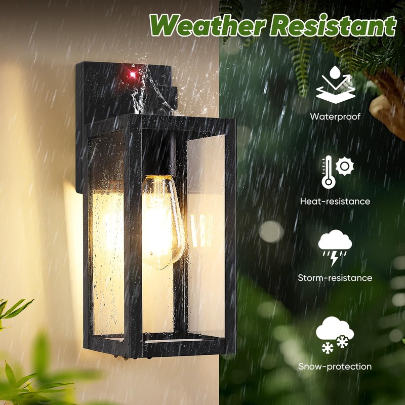 BesLowe Upgraded Motion Sensor Outdoor Wall Light, 13” Dusk to