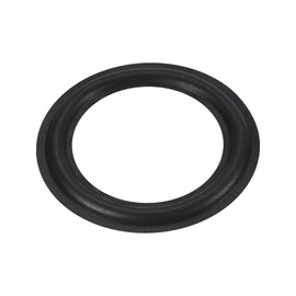 sourcing map Rubber Speaker Foam Edge Surround Rings 6.5 Inch 105mm x 155mm Perforated Subwoofer Rings Replacement Parts for Speaker Repair or DIY Black