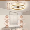 VOLISUN Low Profile Ceiling Fans with Lights and Remote, 19.7in