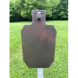 Generic Magnum Target 1pc Interlocking 9”x5 3/8"" AR500 IDPA/IPSC Steel Shooting Range Target w/T-Post Hook, Unpainted