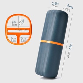 Travel Toothbrush Holder, Large Travel Toothbrush Cup Case, Travel Toothbrush Cup, Portable Travel Toothbrush Toothpaste Makeup Storage for Business Trip Camping School (Green)