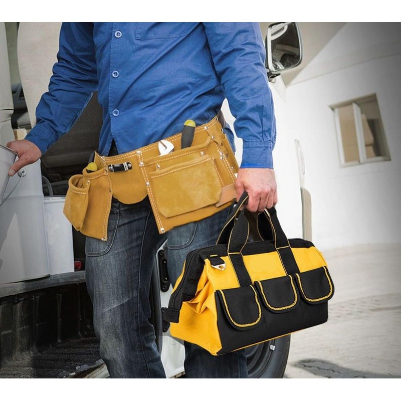 13 Inch Tool Bag, Portable Storage Bag, Multi-Pocket Tool Bag