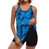 Arolina Women's Tankini Swimsuits Scoop Neck Adjustable Straps Bathing Suit