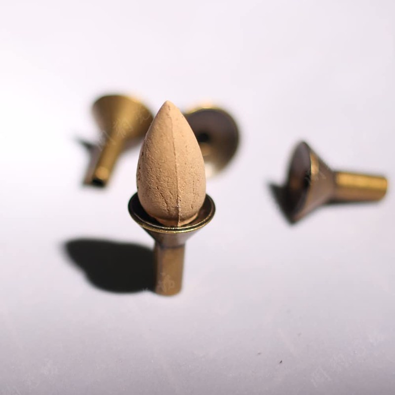 10 Pcs Metal Incense Cone Holders Filter Shape Incense Holder