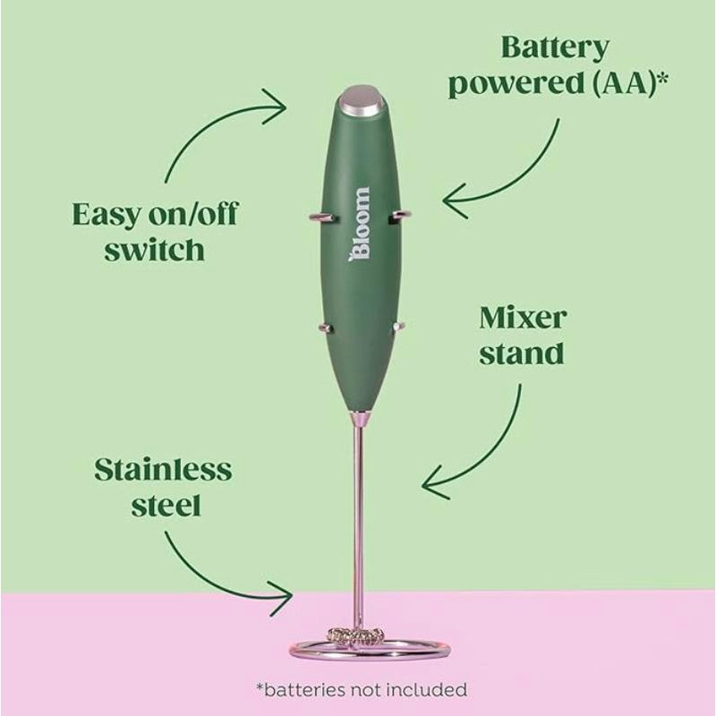 Bloom Nutrition Milk Frother, Hand Mixer, Electric