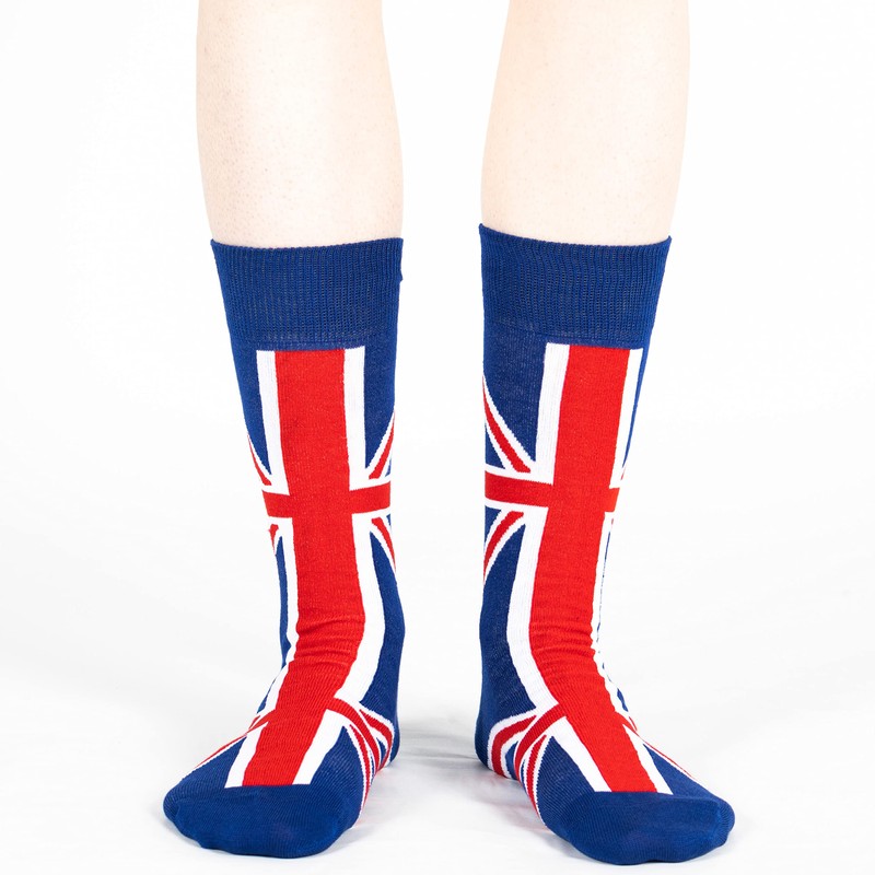 Mysocks Mens Multi Design Crew Socks British Flag