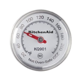 KitchenAid KQ901 Instant Read Food Thermometer for Kitchen or Grill, TEMPERATURE RANGE: 20F to 220F, 1 Inch Dial, Blue Velvet