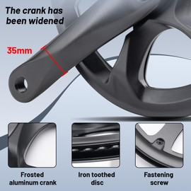 E-Mangue Bike Crankset 52T Steel Chainring 152mm Aluminium Alloy Arm Crank Arm Set for 6/7/8 Speeds City Bike,Fat Bike,E-Bike,Folding Bike Accessories