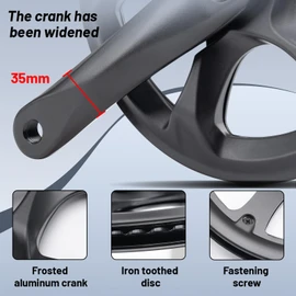 E-Mangue Bike Crankset 52T Steel Chainring 152mm Aluminium Alloy Arm Crank Arm Set for 6/7/8 Speeds City Bike,Fat Bike,E-Bike,Folding Bike Accessories