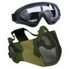 Aoutacc Airsoft Protective Gear Set, Half Face Mesh Masks with