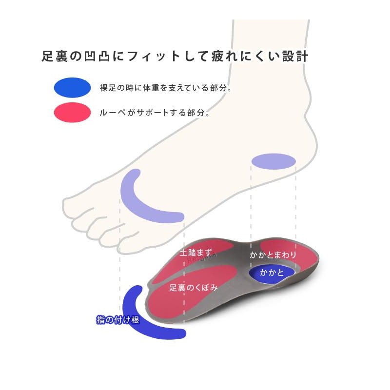 MTR-1D Rigetta Loupe Insole, Deodorizing Plus, Shock Absorption, Thin, Foot