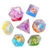 Cusdie Polyhedral DND Dice Set Resin Dice Filled Dice for