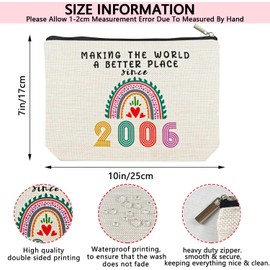 OAONY 18th Birthday Gifts Makeup Bag,18th Personalized Makeup Bags,Cosmetic Bag for Girl Travel,18 Years Old Birthday Gifts for Friend Daughter Niece Granddaughter