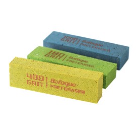 Fret Polishing Erasers 180 & 400 & 1000 Grit, Abraisive Rubber Blocks Fret Polishing Rubber, Set of 3