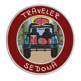Traveler! Sedona Embroidered Premium Patch DIY Iron-on or Sew-on Decorative Badge Emblem Vacation Souvenir Travel Gear Clothes Appliques Wildlife Explore Nature