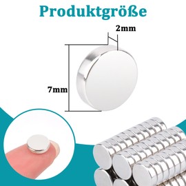 MIN CI 7 x 2 mm Neodymium Magnet Magnets Small Strong Pack of 50 Mini Magnets Flat Magnets Round Magnet Buy Strong Magnets for Magnetic Board Pin Board