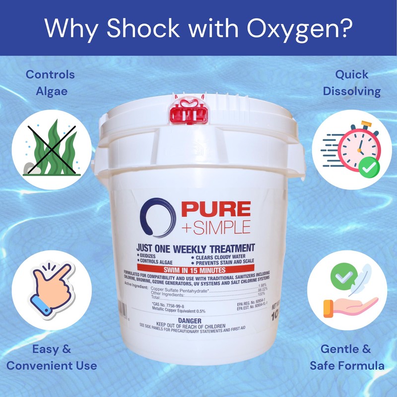 Pure + Simple | All-in-One Weekly Pool Treatment | Controls