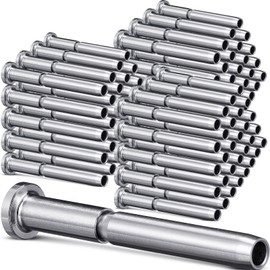 Blulu 80 Pack Invisible Cable Railing Kit, T316 Stainless Steel 3/16" Invisible Receiver and Swage Stud End, Swage Tensioner 1/8" for Wood/Metal Post, Railing Hardware