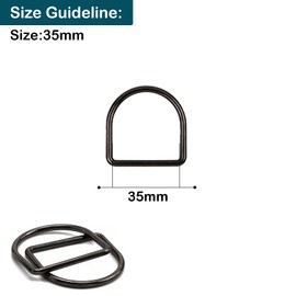Trimming Shop Welded Metal D Ring Buckles, Durable Fastener Buckles Adjusting Loop Clasp for Webbing Strap, Purse, Pet Collars, Handbag Strap, DIY Craft Projects