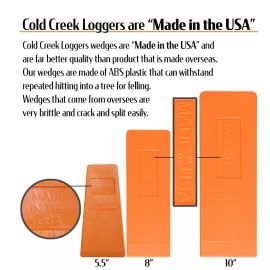 Cold Creek Loggers 6 - 5.5"  USA HARD logging Felling Bucking Tree Forestry Falling Spiked Wedges