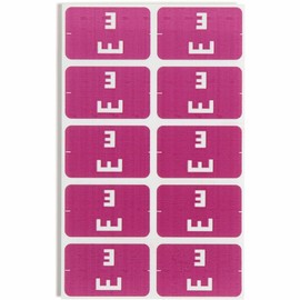 Smead AlphaZ ACCS Color-Coded Alphabetic Labels, Letter E, Purple, 100 Labels per Pack (67175)