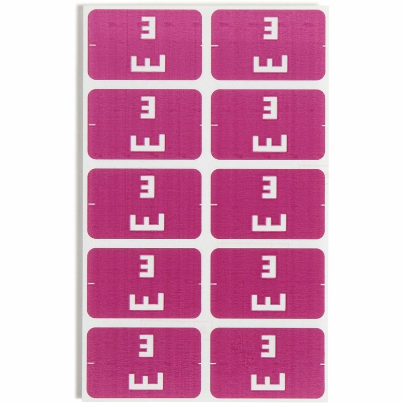 Smead AlphaZ ACCS Color-Coded Alphabetic Labels, Letter E, Purple, 100