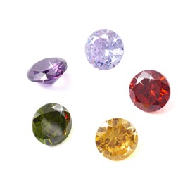 Pandahall 10pcs Cubic Zirconia Faceted Cabochons 10x5.5mm Grade A Mixed Color Zirconia Simulated Diamond Stones for Scrapbooking Rings Earrings Necklaces Pendants Making