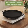 ZEMBSOYA 14Inch Cast Iron Griddle, Thickened Double Ears Pizza Pan,