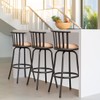 FurnitureR Classic Barstools Set of 3, Country Style Bar Chairs