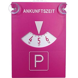 carstyling XXL Parking Disc Pink with Suction Cup