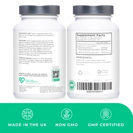 LOVE LIFE SUPPLEMENTS Organic Lions Mane Supplement High Strength, 2 Month Supply, 120 Capsules, Premium 8:1 Mushroom Extract from Fruiting Body, No Fillers, for Mental Clarity, Focus, Attention, Love Life Supplements