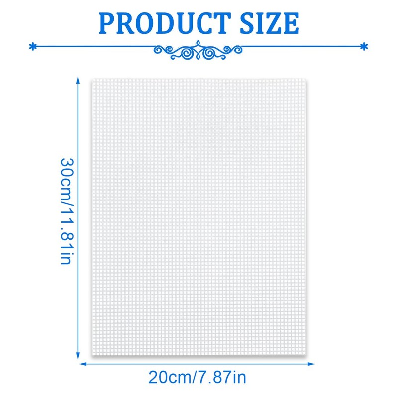 AOEVUIR Plastic Canvas Sheets Plastic Cross Stitch Mesh Fabric Canvas