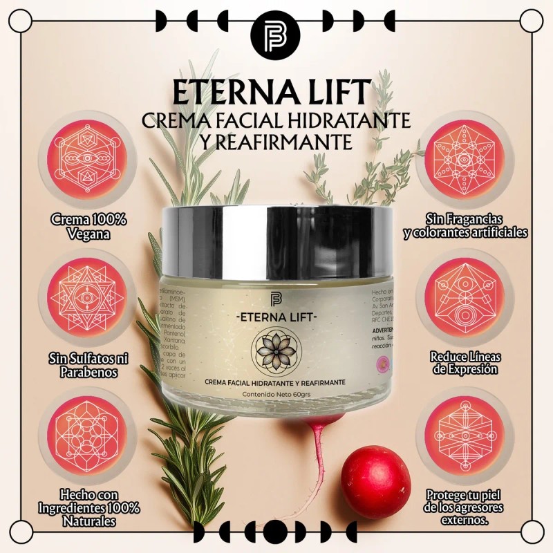 Crema Facial Antiarrugas Reafirmante Eterna Lift 60ml