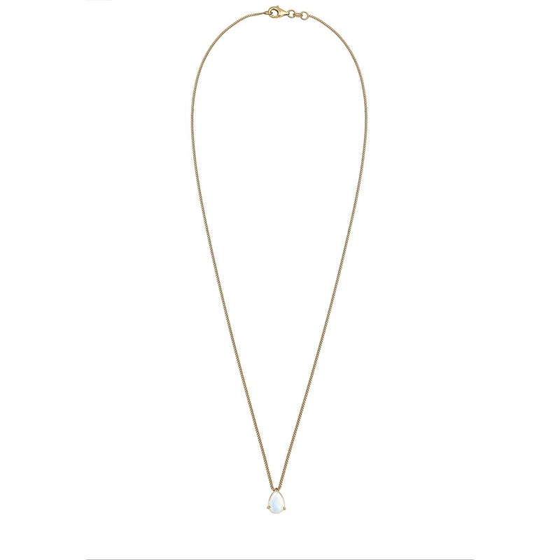 Elli Women's Elegant Drop Pendant Necklace with Moonstone in 925