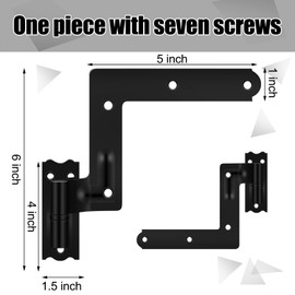 Moxweyeni 16 Pack (8 Pair) Steel Blind Shutter Hinge 1-1/16" Black Wrought Iron Shutter Lift Off Pintle Reversible Hinges for Heavy Duty Wood Frame, Brick, Doors, Window(Black)