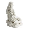 JFSM INC. Mermaid Sitting on Beach - White Sculpture Figurine