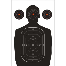 Freedom Gun Targets Paper Shooting Targets Gun Range Black Silhouette Pack Of 25 - 34x24