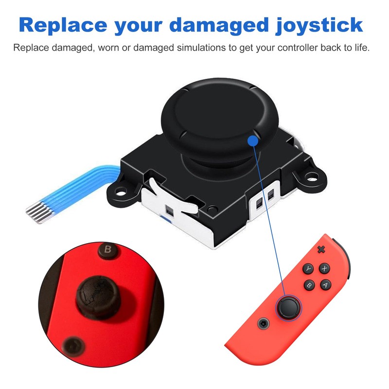 Switch Analog 3D Joystick Replacement & Repair Tool Kit for