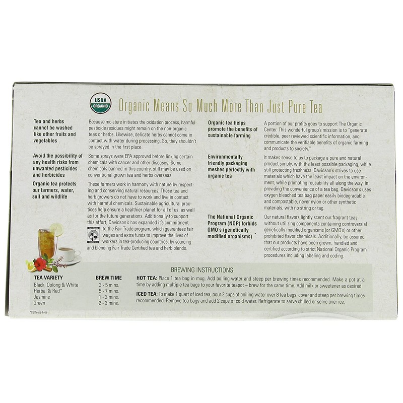 Davidson's Tea Red, Green & White Blend, 100-Count Tea Bags