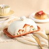 Bicuzat Ceramic Butter Dish with Lid Butter Keeper Butter Plate