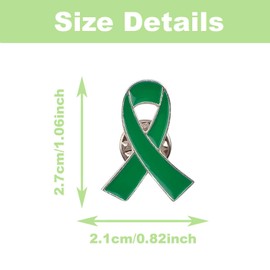 10 Pcs Ribbon Pin Charms, Metal Awareness Lapel Pin, Ribbon Brooch, Mental Health Ribbon Brooches, Environment Issue Awareness Pins, Health Awareness Lapel Pin, for Men Women Decoration