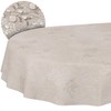 Japondi Beige Oval Fabric Tablecloth Cotton Polyester Fabric Washable Easy