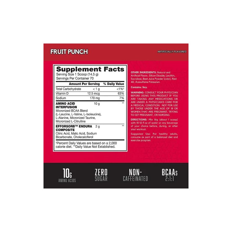 Aminoácidos Bsn Amino X 70 Servicios Sabor Ponche De Frutas