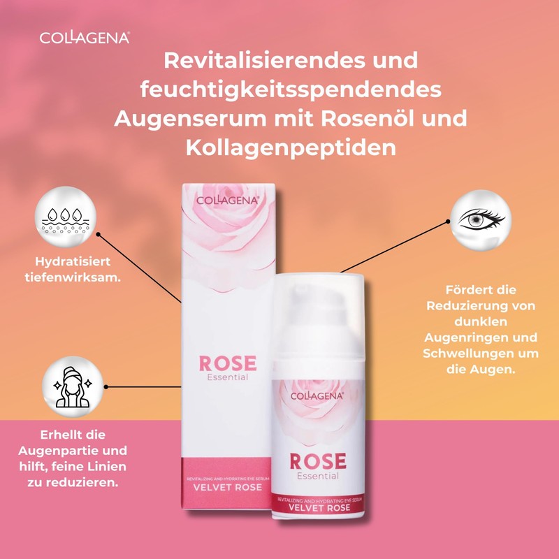 Collagena Rose Essential Velvet Rose Revitalising and Moisturising Eye Serum